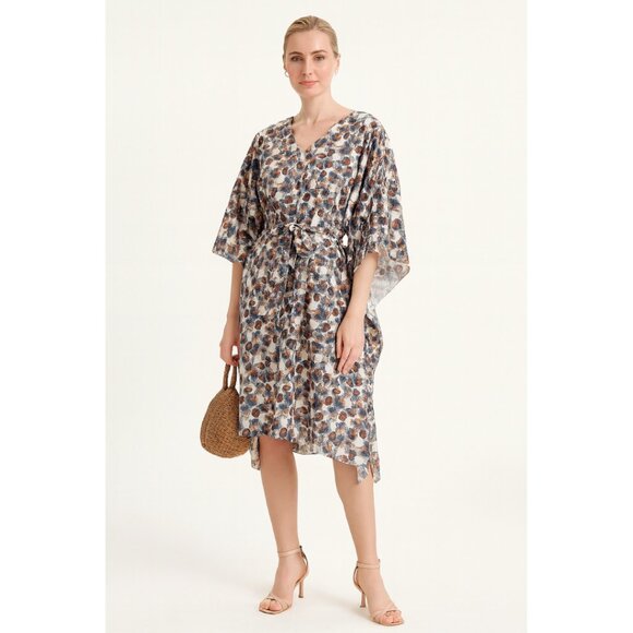 Marysia Yucca Kimono Caftan XS White Blue NEW - Picture 1 of 10